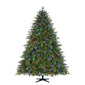 Home Accents Holiday 7.5 ft. Pre-Lit LED Monterey Fir PE Quick-Set Artificial Christmas Tree with 700 Color Changing Lights and Remote-TG76P4740D00 206770993