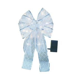 Home Accents Holiday 9 in. Silver Ribbon Bow-EB03-2W006-A1 206951345