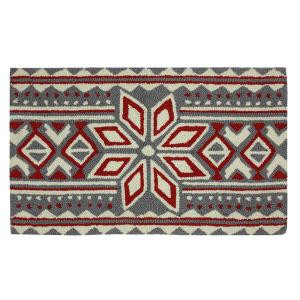 Home Accents Holiday Nordic Snow 17 in. x 29 in. Hand Hooked Holiday Mat-520823 207037225
