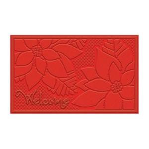 Home Accents Holiday Poinsettia Contemporary 18 in. x 30 in. Impressions Holiday Mat-564506 301747765