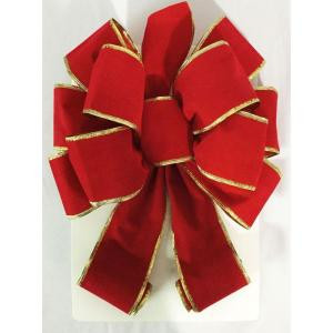 Home Accents Holiday Red Velvet and Gold Edge Bow-854AS03AHD 207186329