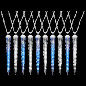 LightShow 10-Light Shooting Star Effect Icy Blue and White Icicle Light Set-36590 206137759
