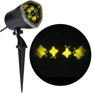 LightShow 11.81 in. 1-Light Projection-Whirl-a-Motion-Fireflies Light Stake-49289 206832938