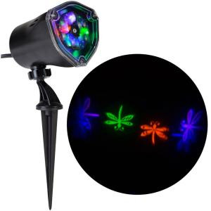 LightShow 11.81 in. Projection Whirl-A-Motion-Dragonflies (PBGO) Light Stake-49287 206832936