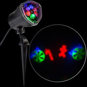 LightShow LED Projection-Whirl-a-Motion-Candy Cane Mix RRGB Stake Light-80751 206768258