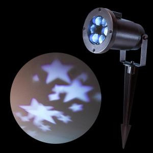 Lumabase 1-Light White Stars LED Projector Lights-22401 300380739