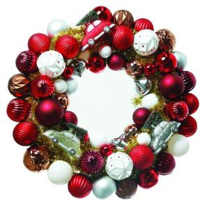 Martha Stewart Living 24 in. Winter Tidings Ornament Artificial Wreath-T1215-186 206944951