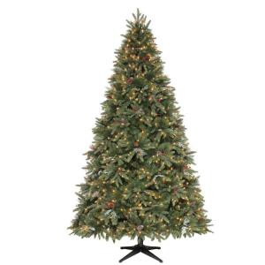 Martha Stewart Living 9 ft. Andes Fir Quick-Set Slim Artificial Christmas Tree with 900 Clear Lights-TG90P3742S00 204146767