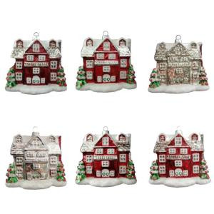 Martha Stewart Living Winter Tidings House Ornament (12-Count)-HEGL31 207045432
