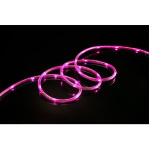 Meilo 16 ft. Pink All Occasion Indoor Outdoor LED 1/4 in. Mini Rope Light 360° Directional Shine Decoration-ML11-MRL16-PN 300383784