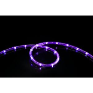 Meilo 16 ft. Purple All Occasion Indoor Outdoor LED Rope Light 360° Directional Shine Decoration-ML12-MRL16-PRP 205859879