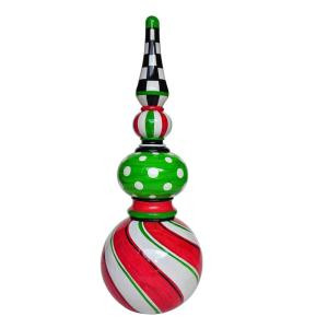 MPG 2.8 ft. Red Swirl Christmas Topiary-PC7555D 207192018