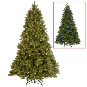 National Tree Company 10 ft. Downswept Douglas Fir Artificial Christmas Tree with Dual Color LED Lights-PEDD1-312LD-10X 205330691