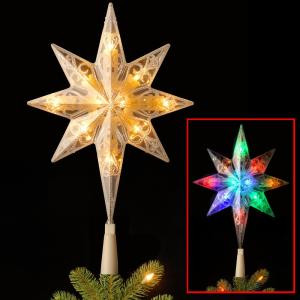 National Tree Company 11 in. Tree Topper Star with Battery Operated Dual Color LED Lights-TA21-11L-B1 300492982