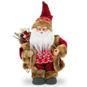 National Tree Company 14 in. Musical Santa in Red Jacket-TP-S151401MR 300488247
