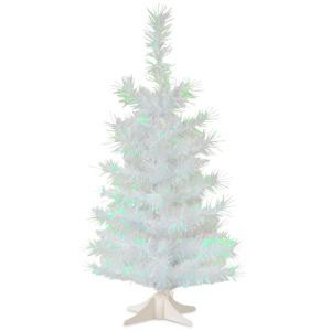 National Tree Company 2 ft. White Iridescent Tinsel Artificial Christmas Tree-TT33-713-20-1 300487980
