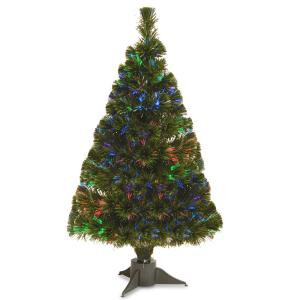 National Tree Company 2.6 ft. Battery Operated Fiber Optic Ice Artificial Christmas Tree-SZI7-172-32B-1 300496227
