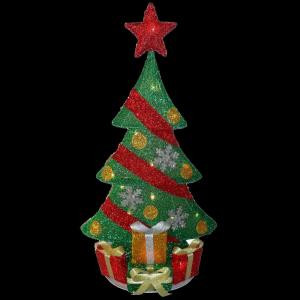 National Tree Company 29 in. Pre-Lit Tinsel Tree-MZFT-29LO-1 205572857