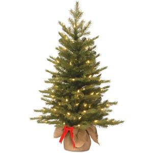 National Tree Company 3 ft. Nordic Spruce Artificial Christmas Tree with Battery Operated Warm White LED Lights-PENS3-357-30-BS 207183301