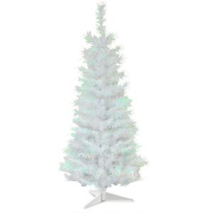National Tree Company 3 ft. White Iridescent Tinsel Artificial Christmas Tree-TT33-713-30-1 300487967