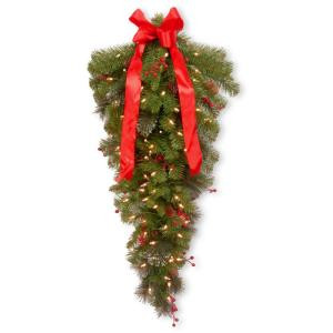 National Tree Company 36 in. Crestwood Spruce Teardrop with Clear Lights-CW7-329-3TD-1 300441243
