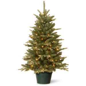 National Tree Company 36 in. Everyday Collection Evergreen Tree with Clear Lights-ED3-307-30 300478171