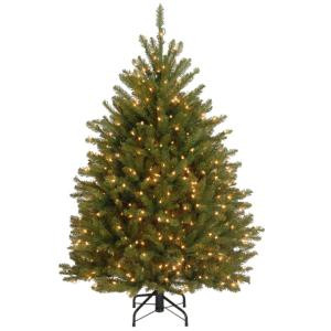 National Tree Company 4.5 ft. Dunhill Fir Artificial Christmas Tree with Clear Lights-DUH-45LO 207183150