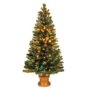National Tree Company 5 ft. Fiber Optic Fireworks Evergreen Artificial Christmas Tree-SZEX7-100L-60 300496177
