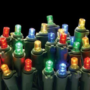 National Tree Company 50-Light LED Multi-Color Concave Bulb Light String Set-LS-878-50 205331468