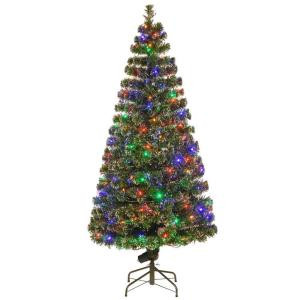 National Tree Company 6 ft. Fiber Optic Evergreen Artificial Christmas Tree with LED Lights-SZE7-147-72 205331307
