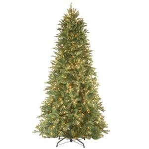 National Tree Company 6.5 ft. Tiffany Fir Slim Artificial Christmas Tree with Clear Lights-PETF3-304-65 205331298