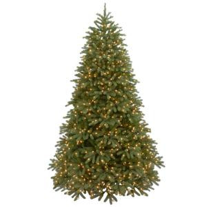 National Tree Company 7-1/2 ft. Feel Real Jersey Fraser Medium Fir Hinged Artificial Christmas Tree with 1000 Clear Lights-PEJF1-302-75 207183274