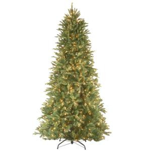 National Tree Company 7-1/2 ft. Feel Real Tiffany Fir Slim Hinged Artificial Christmas Tree with 600 Clear Lights-PETF3-304-75 207183318