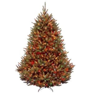 National Tree Company 7-1/2 ft. Natural Fraser Medium Fir Hinged Artificial Christmas Tree with 1000 Multicolor Lights-NAFFMH1-75RLOS1 207183197