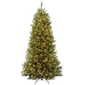 National Tree Company 7-1/2 ft. Rocky Ridge Slim Pine Hinged Artificial Christmas Tree with 600 Clear Lights-RRSL1-75LO 207183328