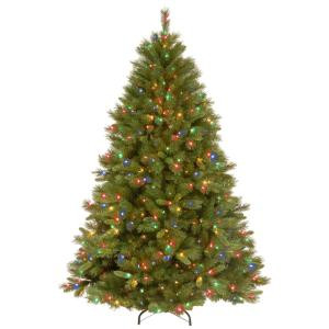 National Tree Company 7-1/2 ft. Winchester Pine Hinged Artificial Christmas Tree with 500 Multicolor Lights-WCH7-301-75 207183340