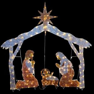National Tree Company 72 in. Nativity Scene with Clear Lights-DF-250001U 205577227