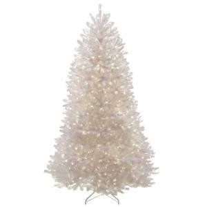 National Tree Company 7.5 ft. Dunhill White Fir Artificial Christmas Tree with Clear Lights-DUWH-75LO 207183161