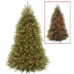National Tree Company 7.5 ft. PowerConnect Dunhill Fir Artificial Christmas Tree with Dual Color LED Lights-DUH3-D30-75 207183148