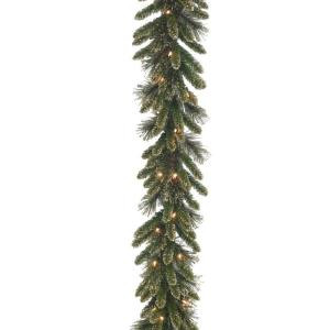 National Tree Company 9 ft. x 10 in. Glittery Gold Pine Garland with Glitter, Gold Cones, Gold Glittered Berries-GPG3-341-9A 205299297