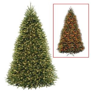 National Tree Company 9 ft. Dunhill Fir Artificial Christmas Tree with Dual Color LED Lights-DUH-300D-90 205330631