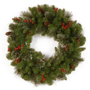 National Tree Company Crestwood Spruce 24 in. Artificial Wreath-CW7-10-24W-1 300182840
