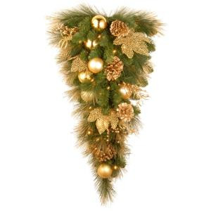 National Tree Company Decorative Collection 36 in. Elegance Teardrop with Clear Lights-DC13-109L-3S 300441263