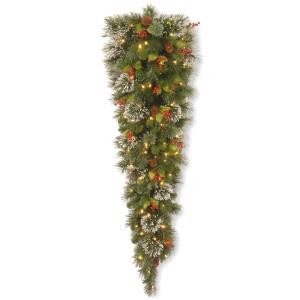 National Tree Company Wintry Pine 60 in. Teardrop with Clear Lights-WP1-306-5-1 300441259