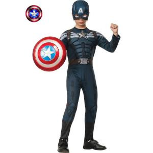 Rubie's Costumes Boys Deluxe Captain America 2 Stealth Muscle Costume-R885077_S 205478950