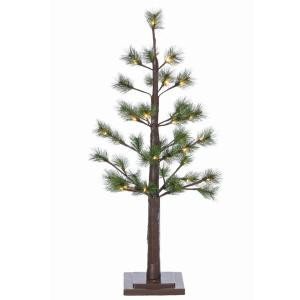Sterling 3 ft. Indoor Pre-Lit LED Pine Needle Artificial Christmas Tree with 24 UL Warm White Lights-6430--30C 300877699