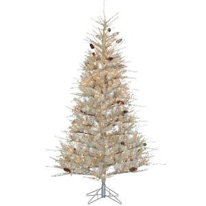 Sterling 7 ft. Pre-Lit Pale Sage Frosted Hard Needle Artificial Christmas Tree with Clear Lights-6113--70SG 206482516