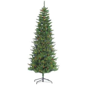 Sterling 7.5 ft. Pre-Lit Narrow Augusta Pine Artificial Christmas Tree with Multi-Color Lights-5610--75M 206482508