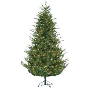 Sterling 7.5 ft. Pre-Lit Natural Cut Upswept Chesterfield Spruce Artificial Christmas Tree with Power Pole and Clear Lights-6279--75C 206482525