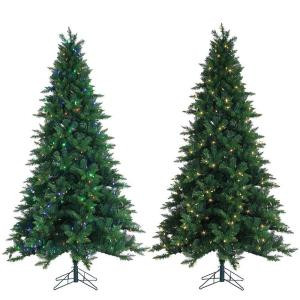 Sterling 7.5 ft. Pre-Lit Oakland Spruce Artificial Christmas Tree with LED Dual Function Lights-6340--75C 206482529